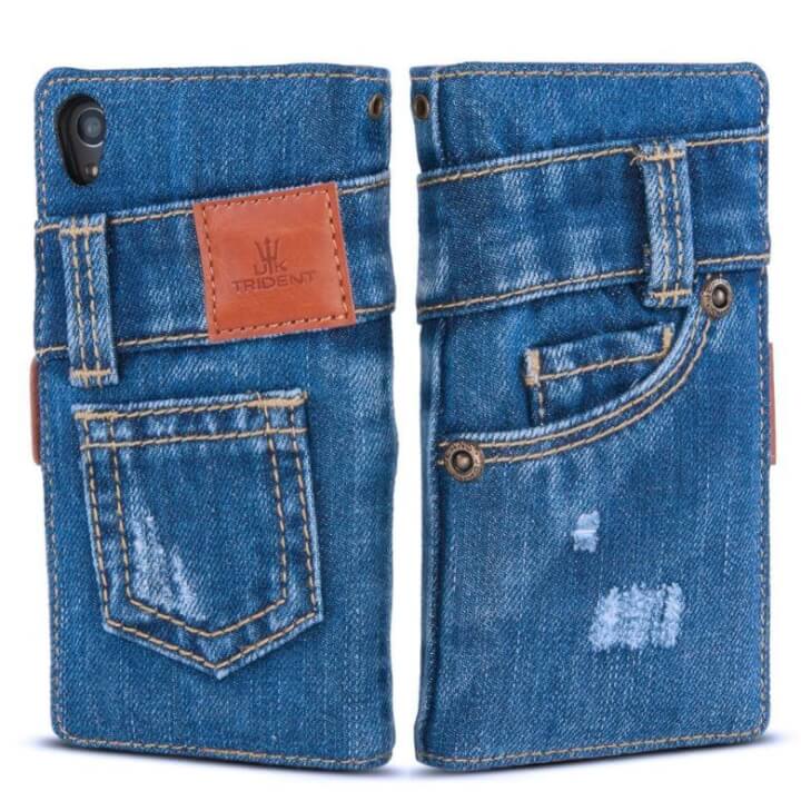 本格デニム iPhone8 Plus 手帳型ケース