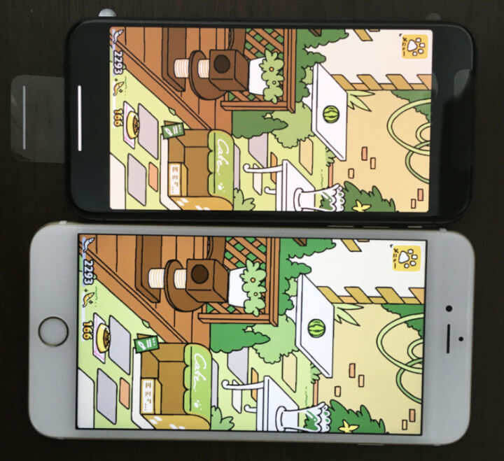 アプリを起動してみての画面描写比較